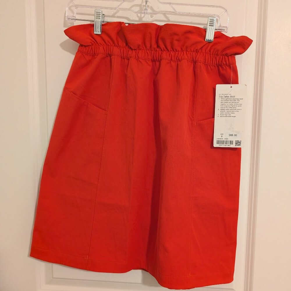 Lululemon Trip Taker Skirt Carnation Red Size 6. NWT